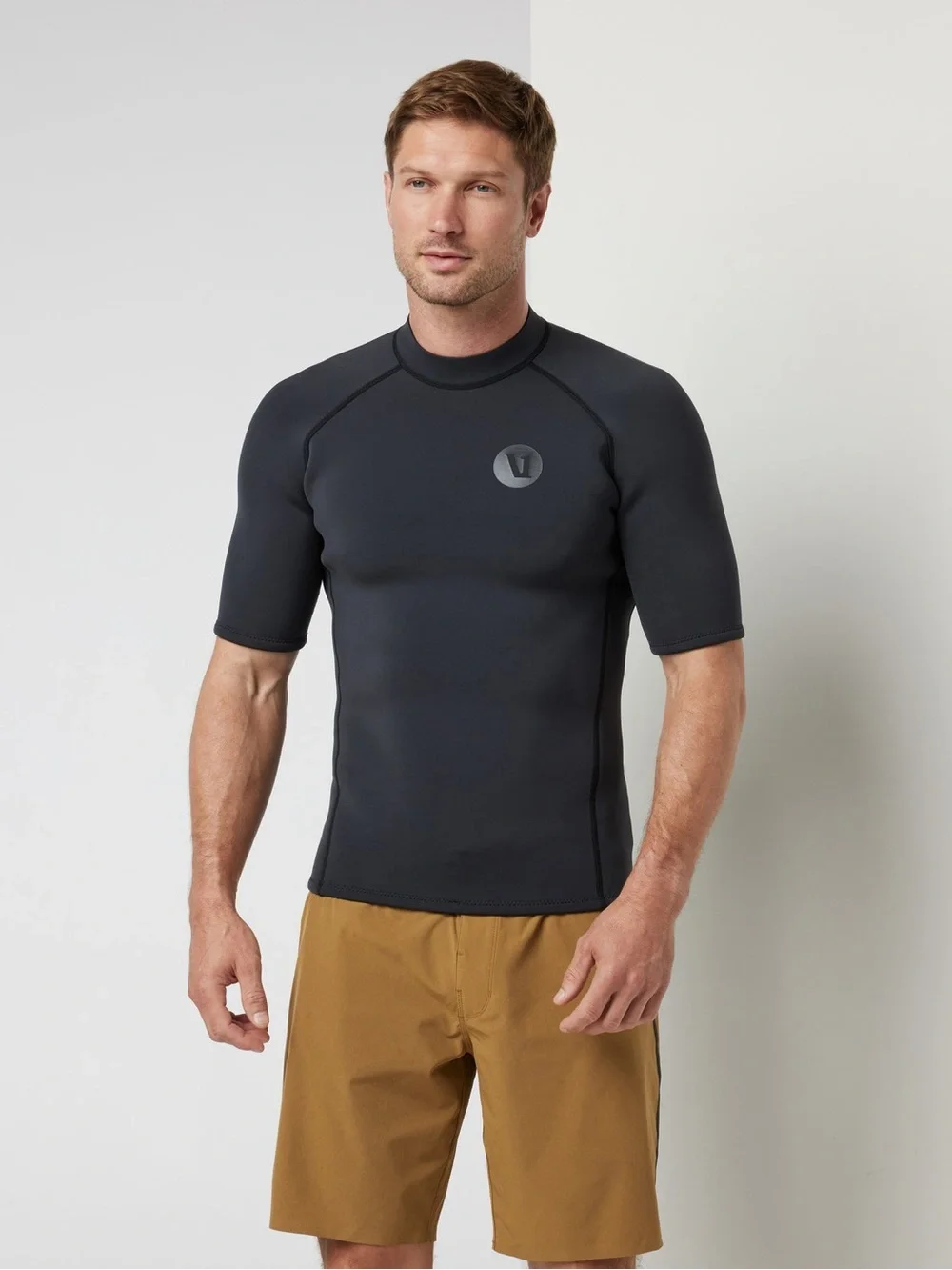 Vuori Men's Black Short Sleeve Yulex Wetsuit Top